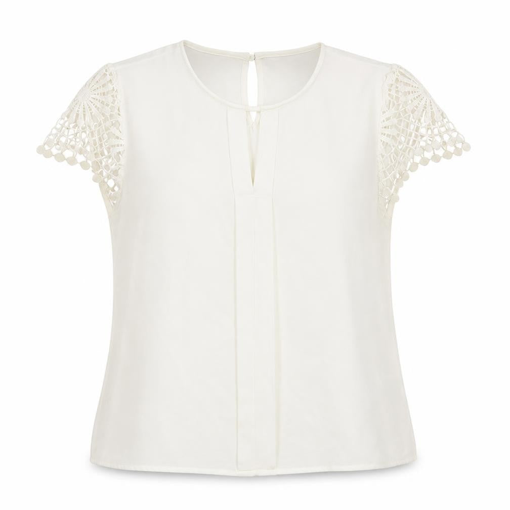 Womens UK Size M SheIn White Basic Blouse