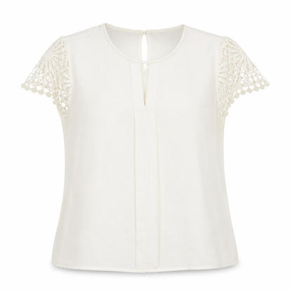 Womens UK Size M SheIn White Basic Blouse