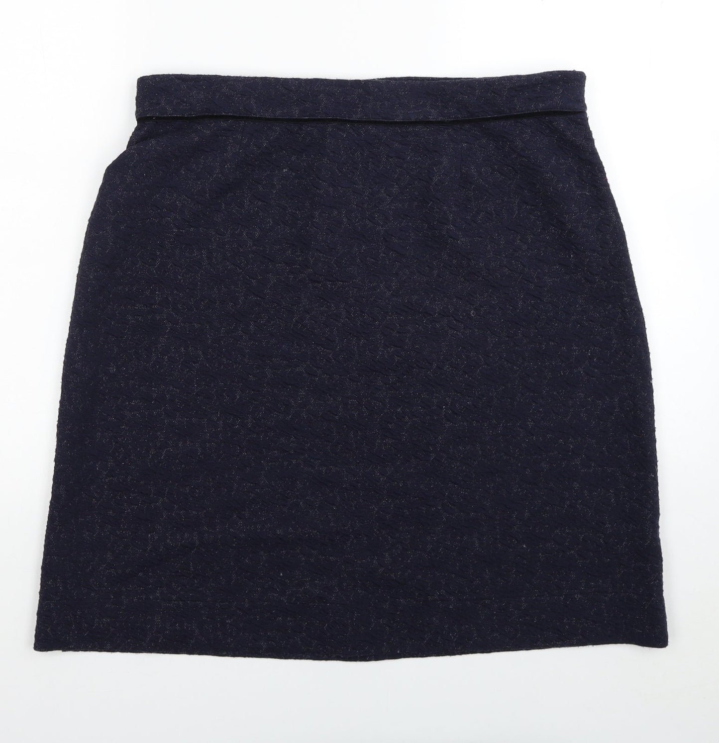 Dickins & Jones Womens Blue Polyester A-Line Skirt Size 14 Zip