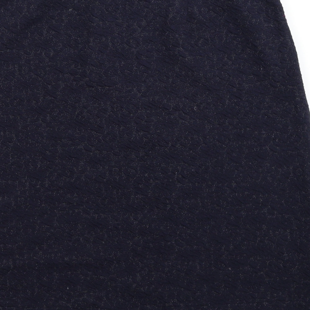 Dickins & Jones Womens Blue Polyester A-Line Skirt Size 14 Zip