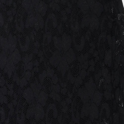 New Look Womens Black Floral Nylon Mini Size 10 Boat Neck Pullover