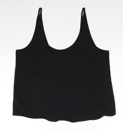 Primark Womens Black Polyester Camisole Tank Size 12 Scoop Neck
