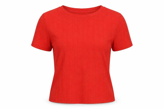Womens UK Size 2XS Primark Red Basic T-Shirt