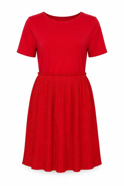 Zara Womens Red Polyester Fit & Flare Size M Round Neck Pullover