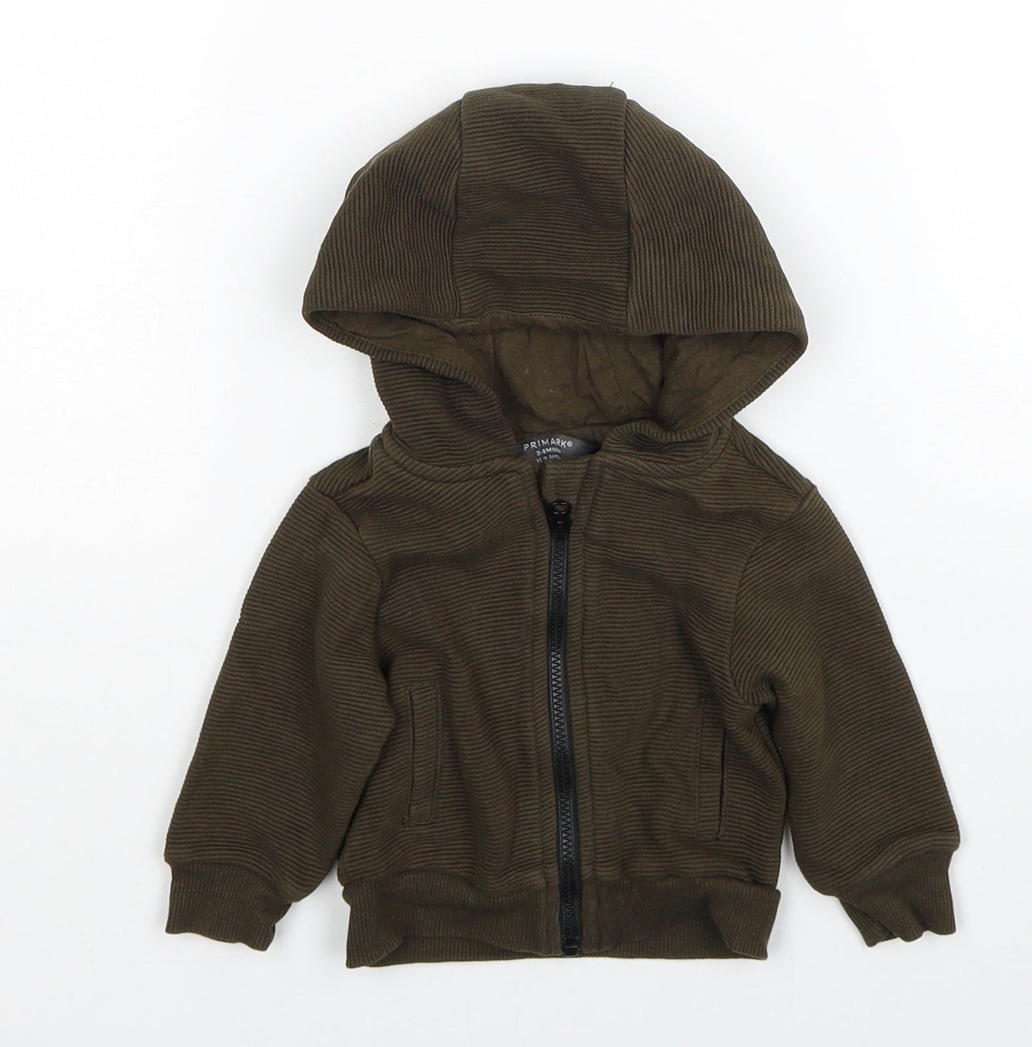 Primark Boys Green Basic Coat Jacket Size 3-6 Months Zip