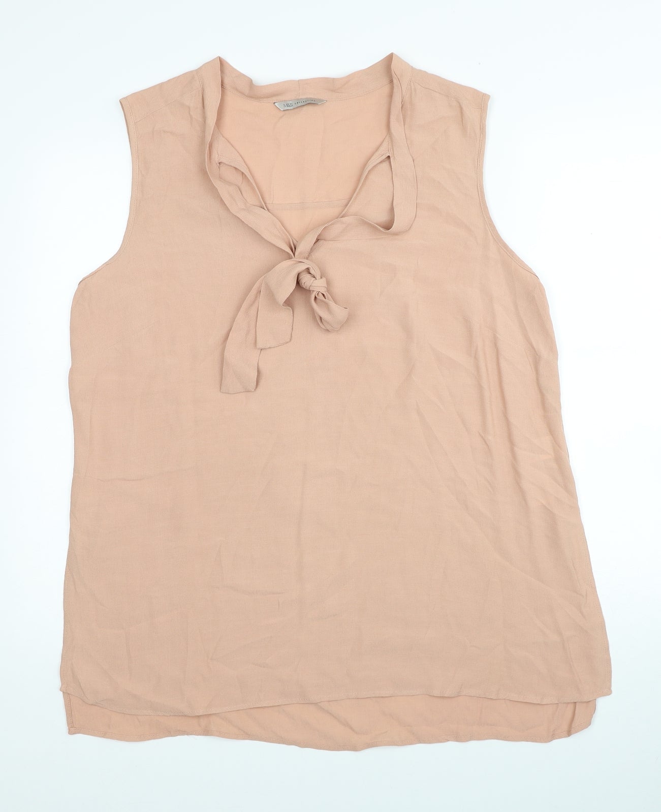 Womens UK Size 16 Marks and Spencer Beige Tunic Blouse