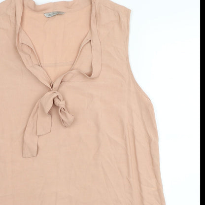 Womens UK Size 16 Marks and Spencer Beige Tunic Blouse
