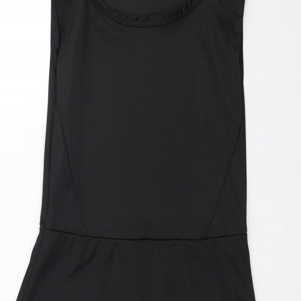 Preworn Womens Black Polyester Fit & Flare Size M Scoop Neck Pullover