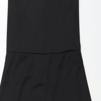 Preworn Womens Black Polyester Fit & Flare Size M Scoop Neck Pullover