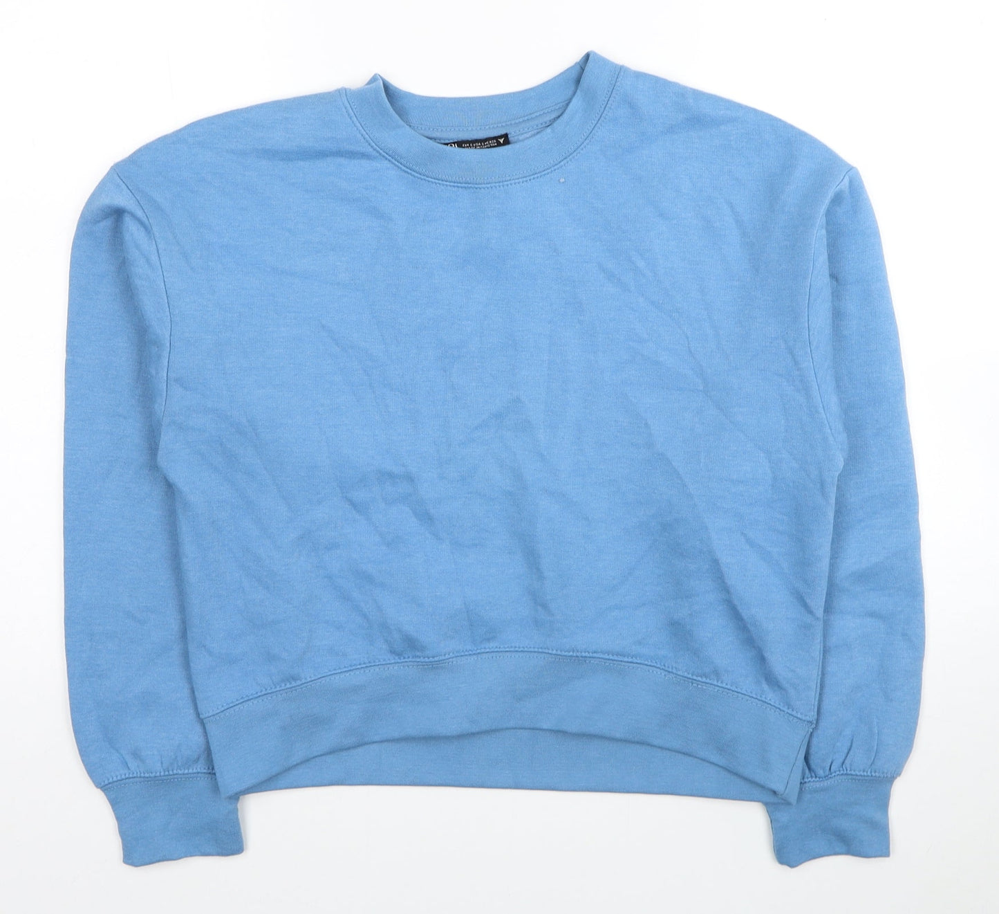 Zara Womens Blue Polyester Pullover Sweatshirt Size S Pullover