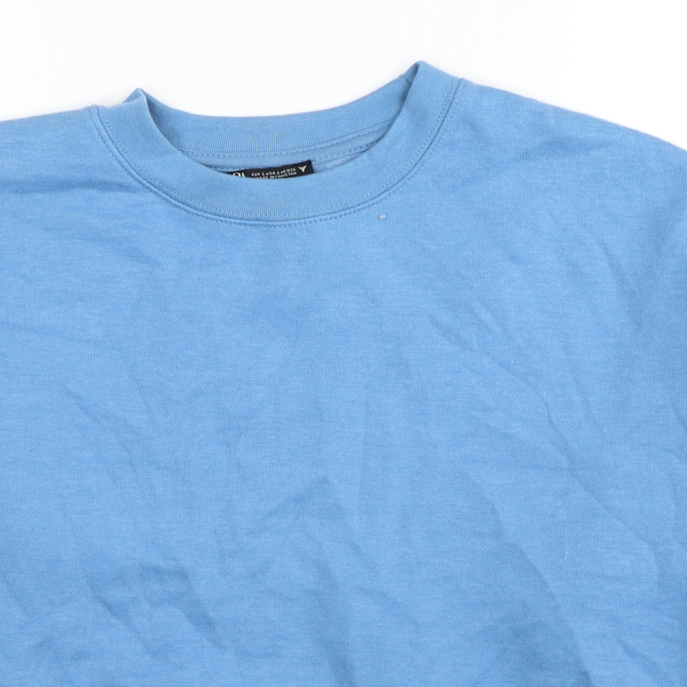 Zara Womens Blue Polyester Pullover Sweatshirt Size S Pullover