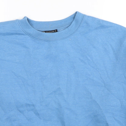 Zara Womens Blue Polyester Pullover Sweatshirt Size S Pullover