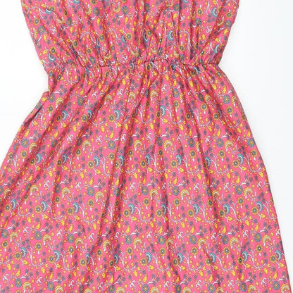 SheIn Womens Multicoloured Geometric Polyester Maxi Size L Halter Pullover