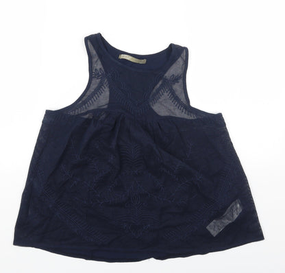 Womens UK Size M Sfera Blue Basic T-Shirt