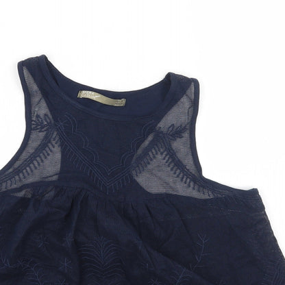 Womens UK Size M Sfera Blue Basic T-Shirt