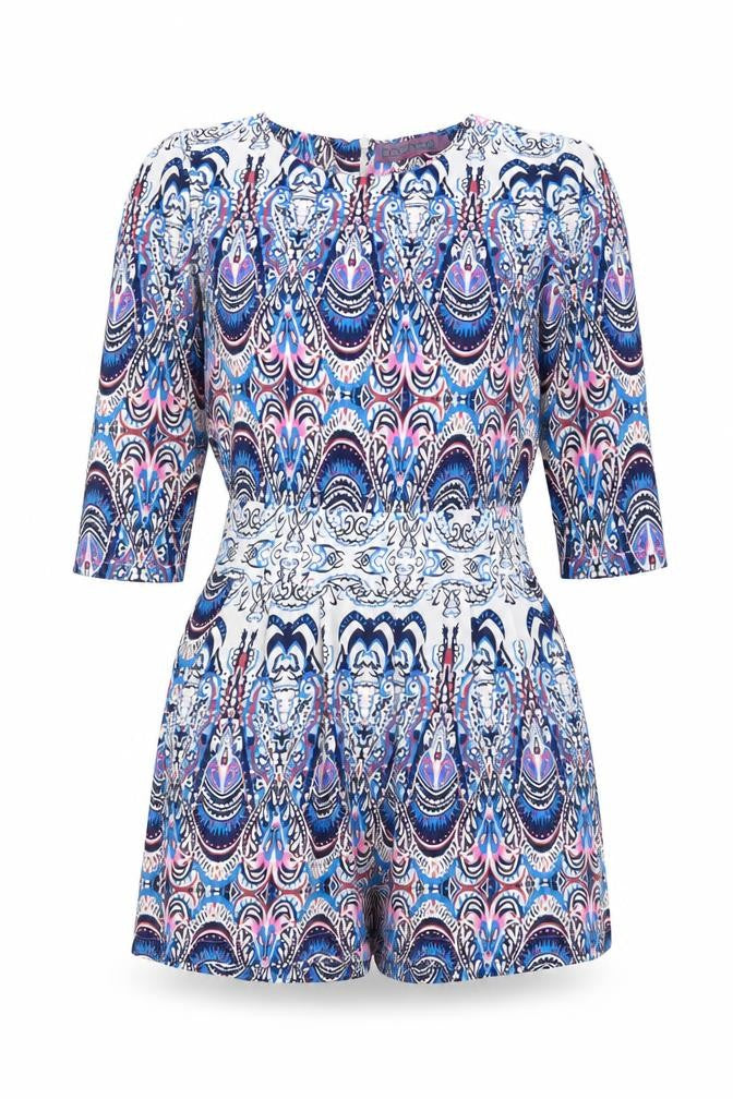 Womens UK Size 6 Boohoo One-Piece Multicoloured Playsuit