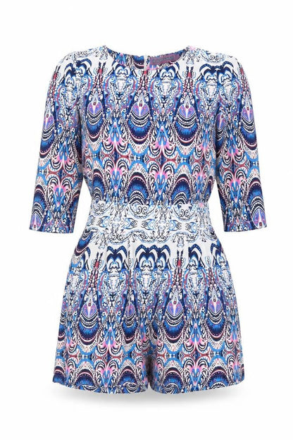 Womens UK Size 6 Boohoo One-Piece Multicoloured Playsuit