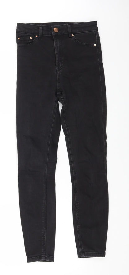 ASOS Womens Black Cotton Skinny Jeans Size 25 in L30 in Regular Zip