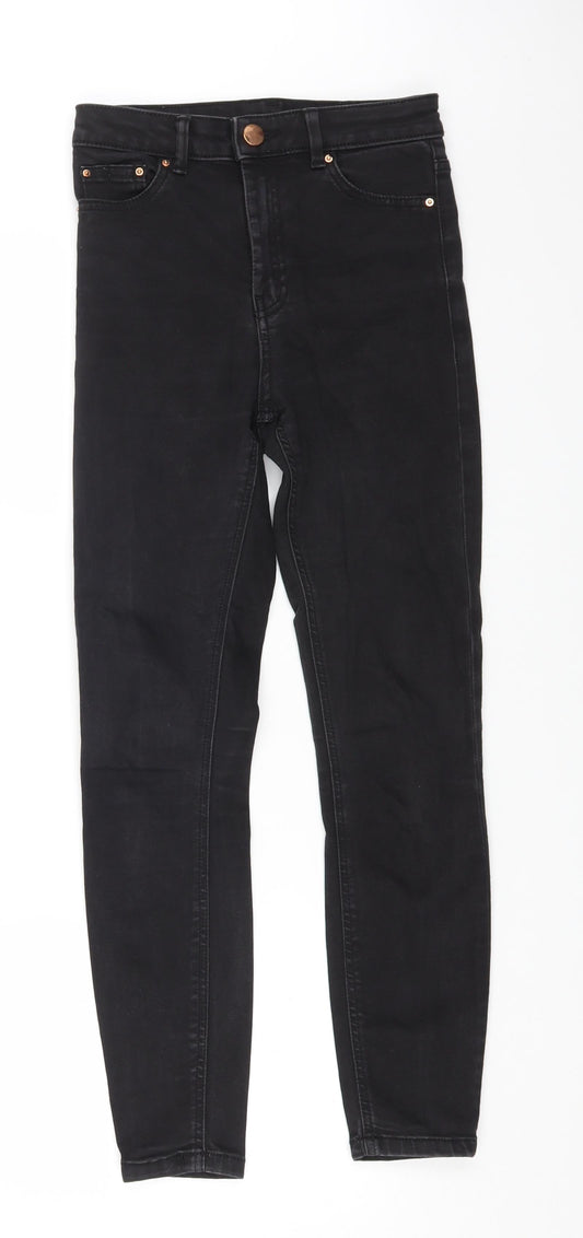 ASOS Womens Black Cotton Skinny Jeans Size 25 in L30 in Regular Zip
