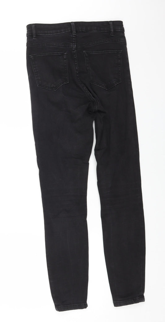 ASOS Womens Black Cotton Skinny Jeans Size 25 in L30 in Regular Zip