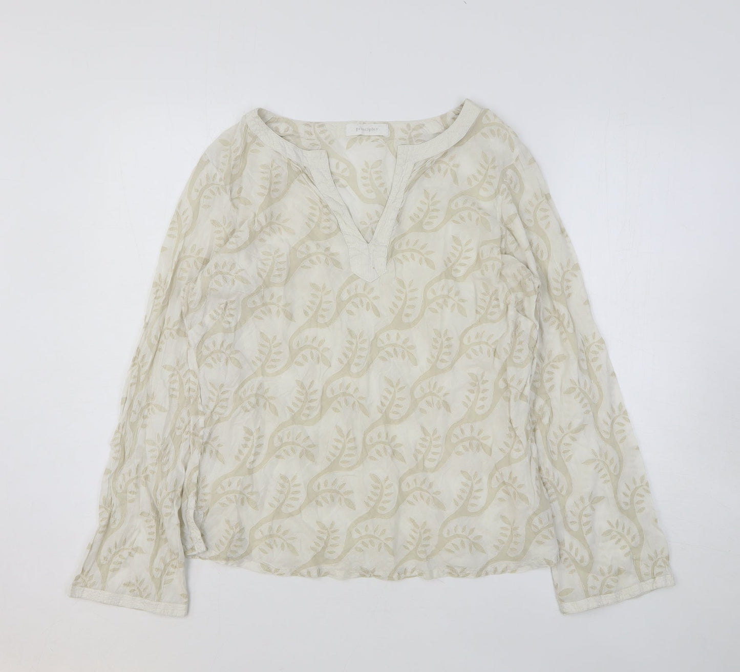 Womens UK Size M Principles White Basic Blouse