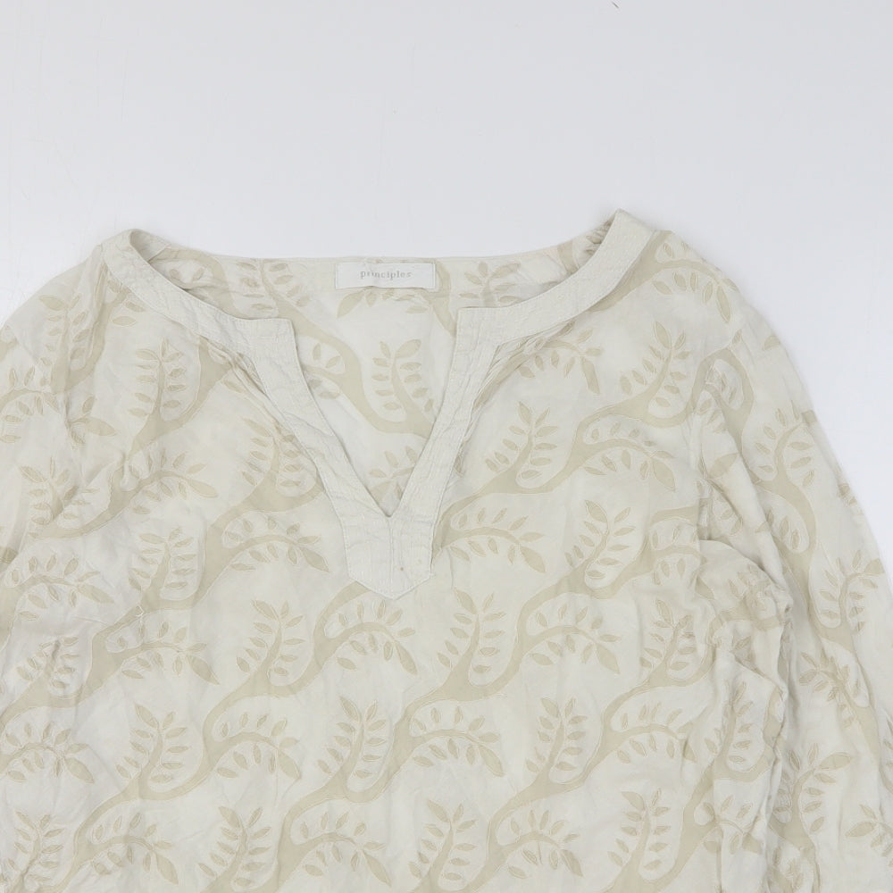 Womens UK Size M Principles White Basic Blouse