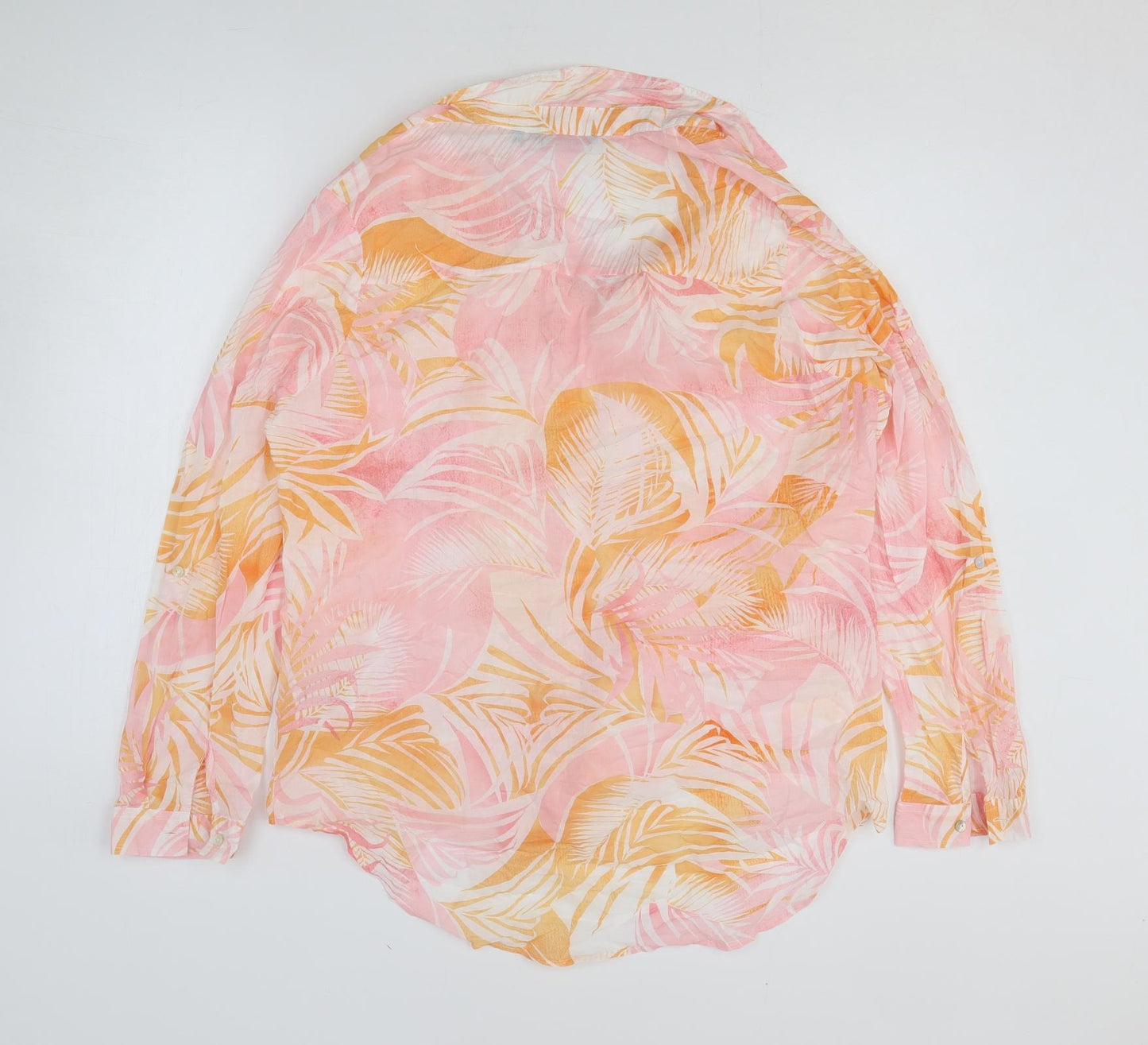 Womens UK Size 14 Peacocks Pink Basic Button-Up