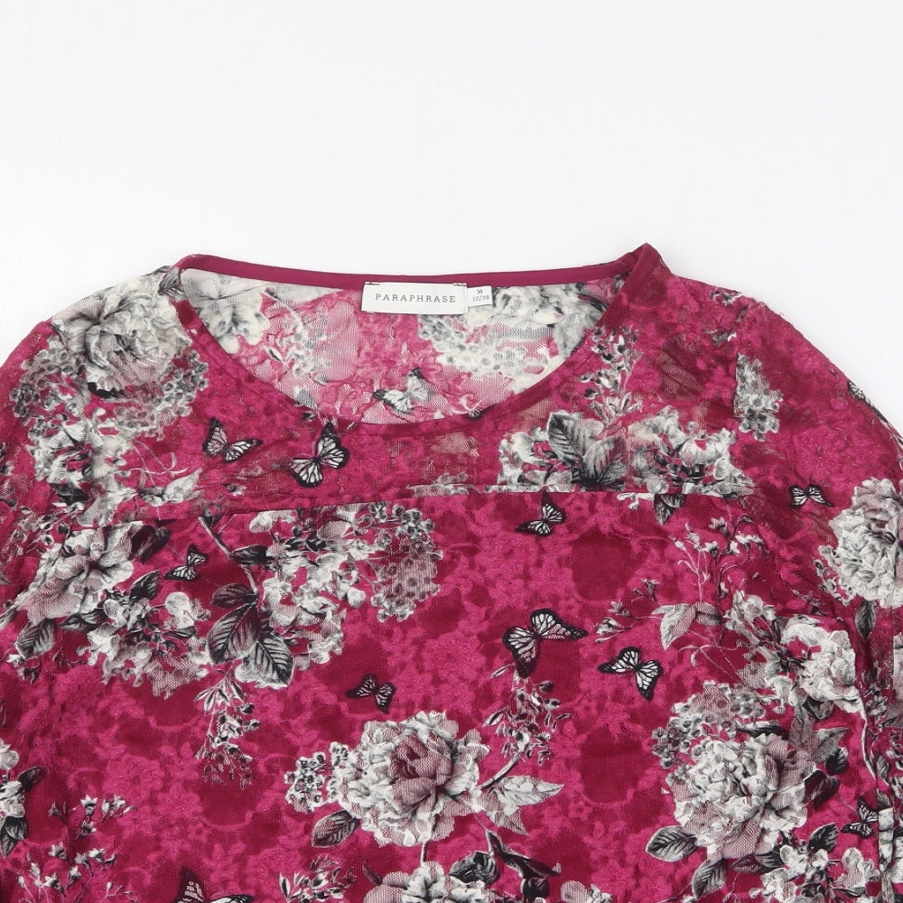 Womens UK Size 12 Paraphrase Purple Basic Blouse