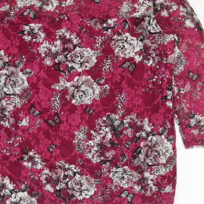 Womens UK Size 12 Paraphrase Purple Basic Blouse