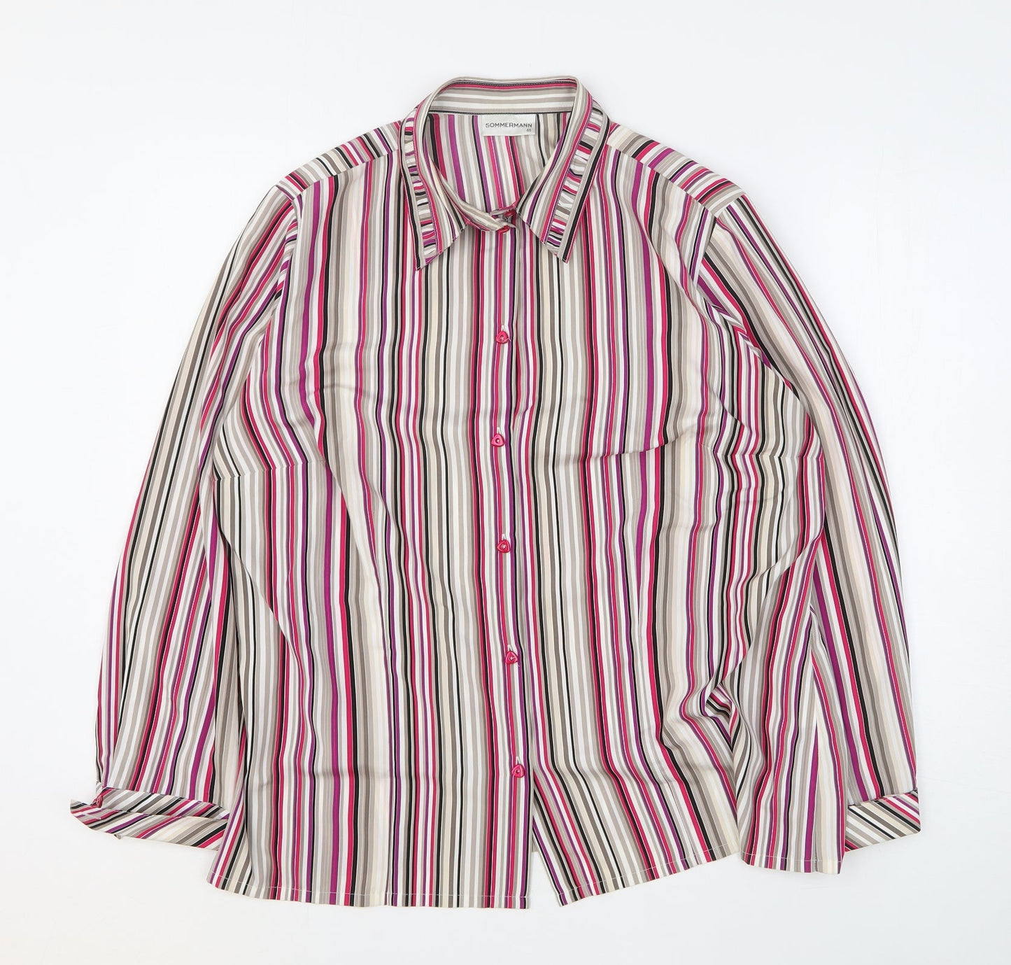 Womens UK Size 16 Sommermann Multicoloured Basic Button-Up