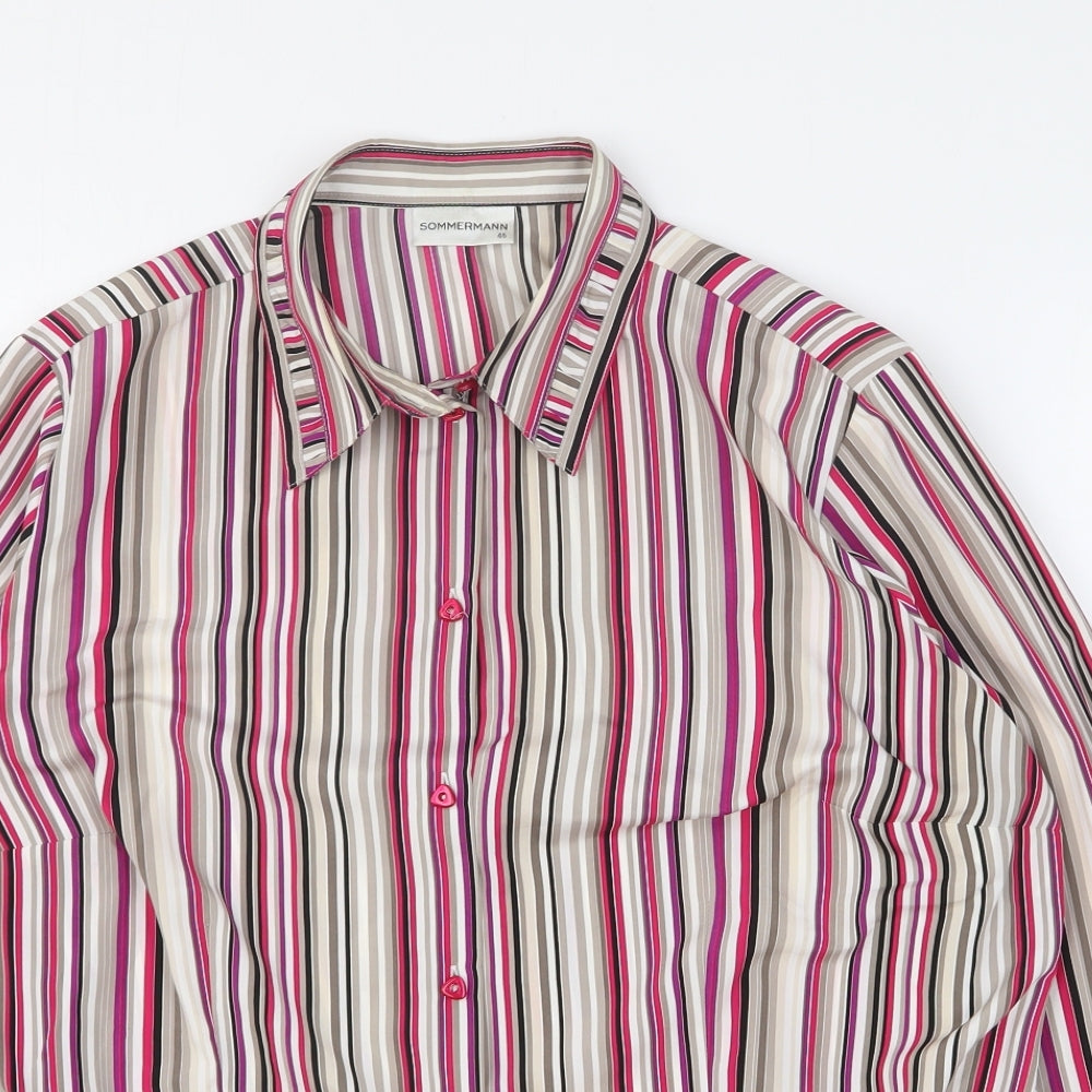Womens UK Size 16 Sommermann Multicoloured Basic Button-Up