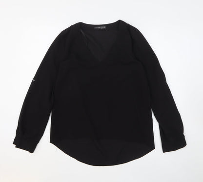 Womens UK Size 8 Atmosphere Black Basic Blouse