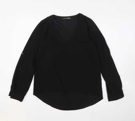 Womens UK Size 8 Atmosphere Black Basic Blouse