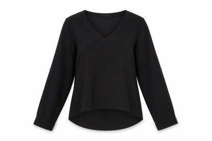 Womens UK Size 8 Atmosphere Black Basic Blouse