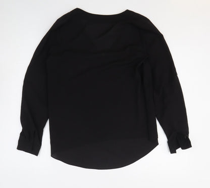Womens UK Size 8 Atmosphere Black Basic Blouse