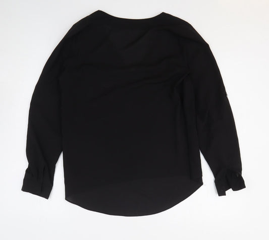 Womens UK Size 8 Atmosphere Black Basic Blouse