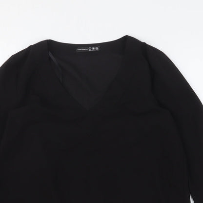 Womens UK Size 8 Atmosphere Black Basic Blouse