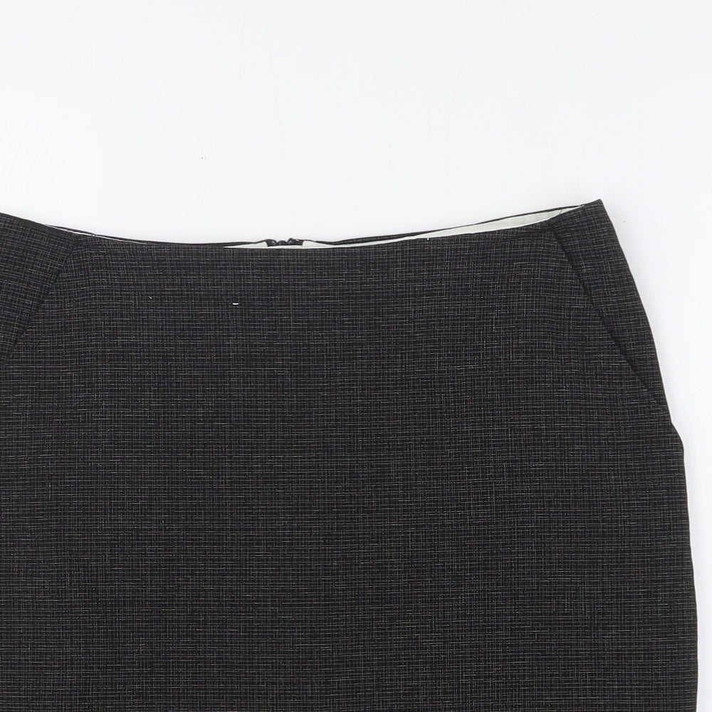 NEXT Womens Black Polyester Straight & Pencil Skirt Size 8 Zip