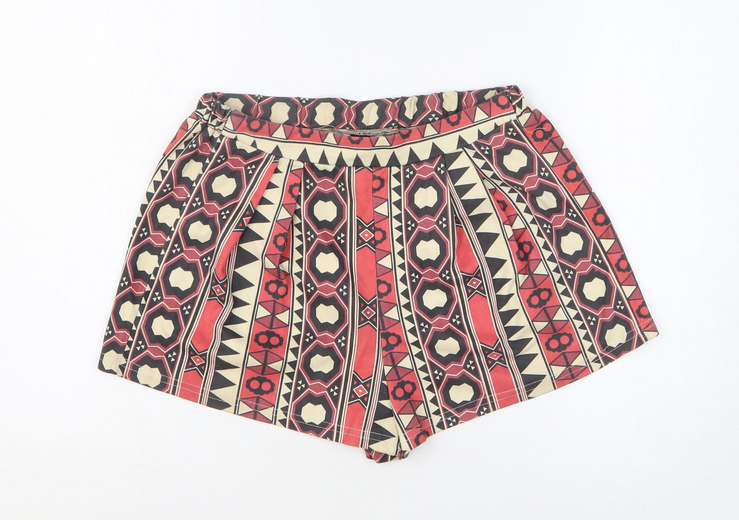 SheIn Womens Multicoloured Geometric Polyester Hot Pants Shorts Size XS L3 in Regular