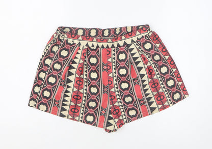 SheIn Womens Multicoloured Geometric Polyester Hot Pants Shorts Size XS L3 in Regular