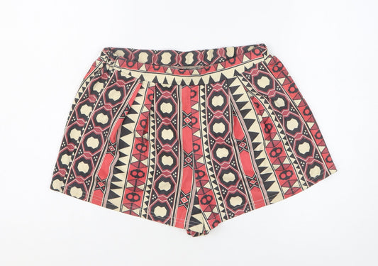 SheIn Womens Multicoloured Geometric Polyester Hot Pants Shorts Size XS L3 in Regular