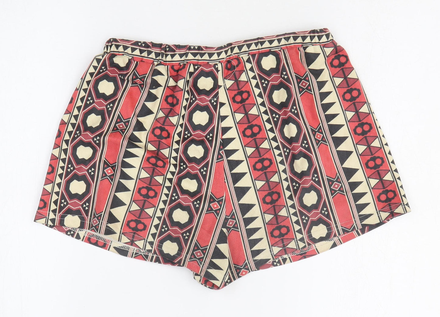 SheIn Womens Multicoloured Geometric Polyester Hot Pants Shorts Size XS L3 in Regular