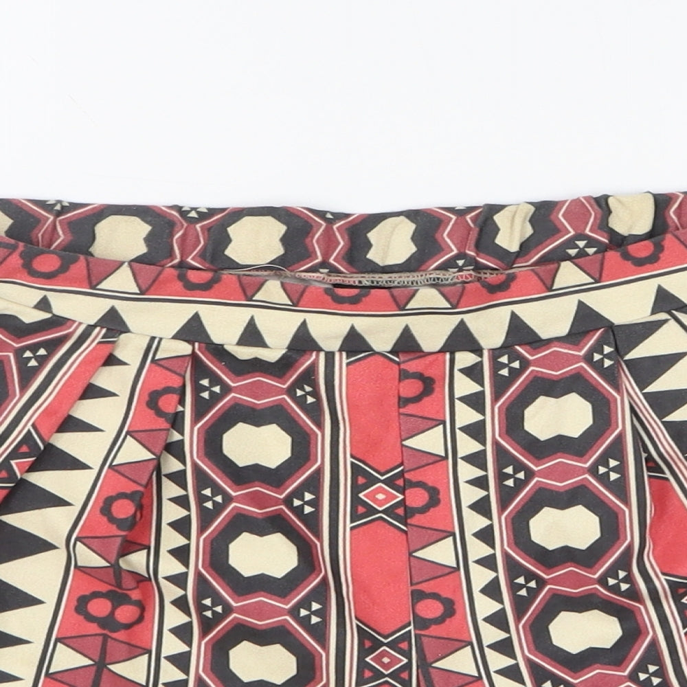 SheIn Womens Multicoloured Geometric Polyester Hot Pants Shorts Size XS L3 in Regular