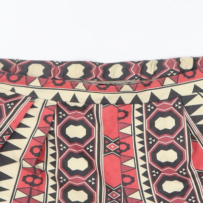 SheIn Womens Multicoloured Geometric Polyester Hot Pants Shorts Size XS L3 in Regular