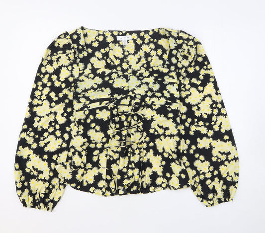 Womens UK Size 10 Topshop Yellow Basic Blouse