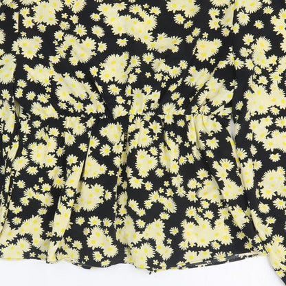 Womens UK Size 10 Topshop Yellow Basic Blouse