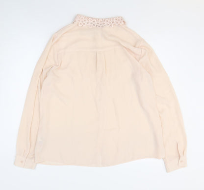 Womens UK Size 16 Dorothy Perkins Pink Basic Button-Up