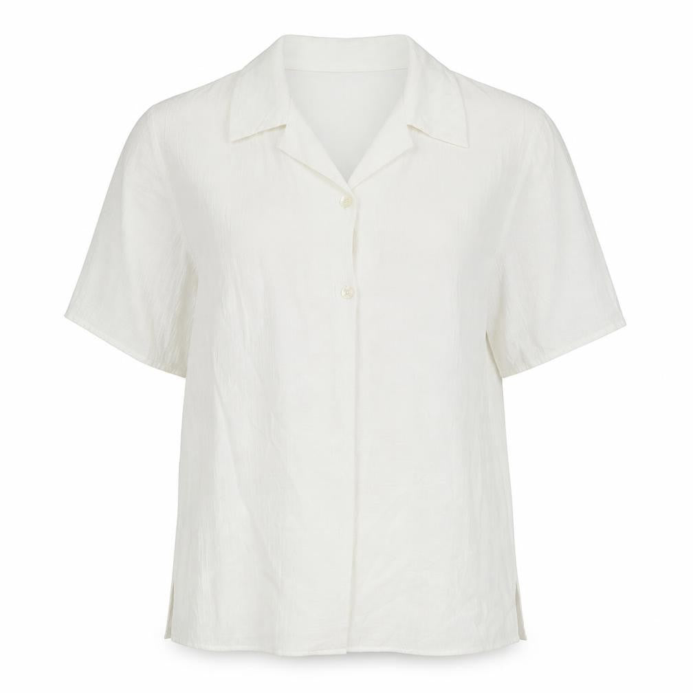 Womens UK Size 12 BHS White Basic Button-Up
