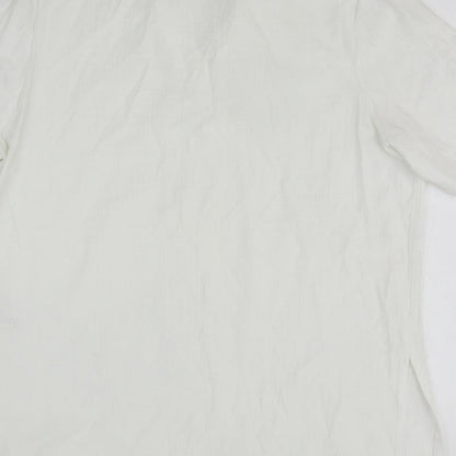 Womens UK Size 12 BHS White Basic Button-Up