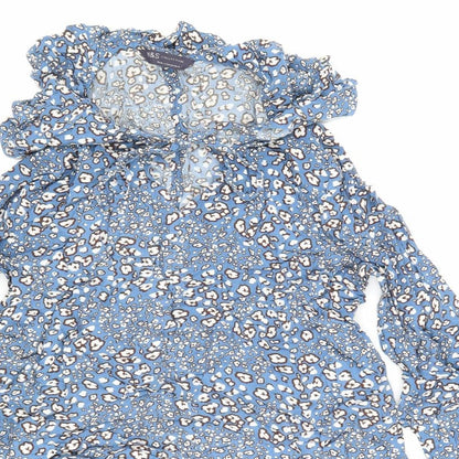 Womens UK Size 8 Marks and Spencer Blue Jersey Blouse